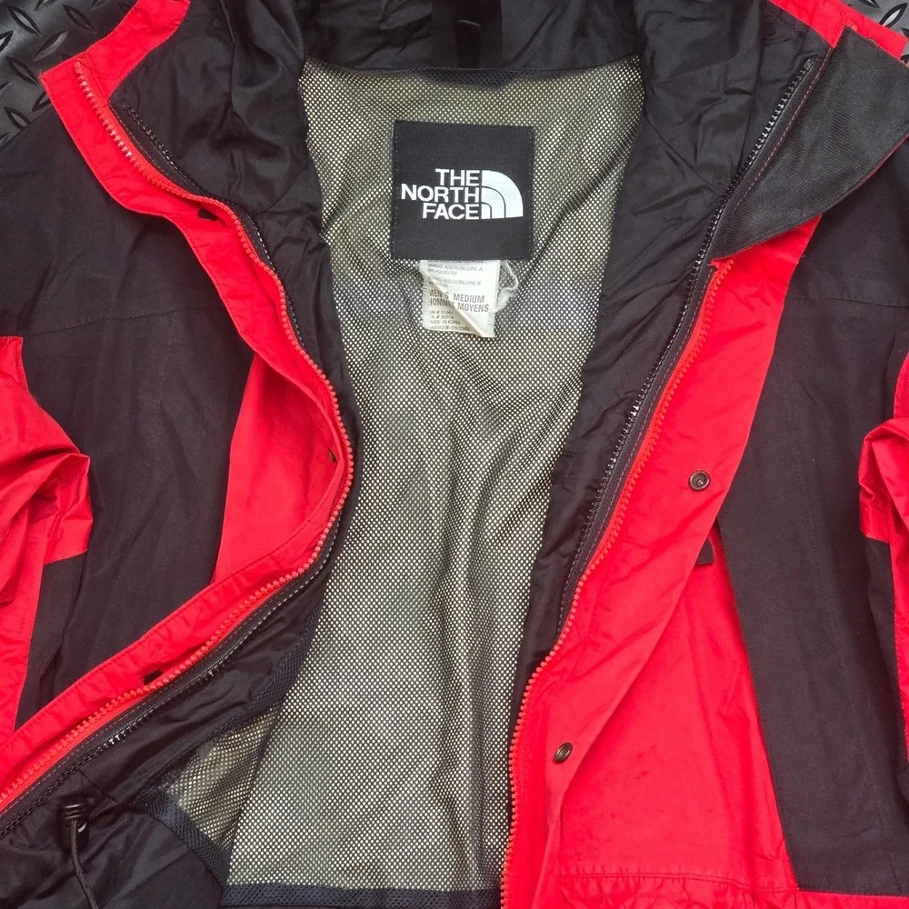 The North Face Mountain Gore-Tex Jacket Mens Medium Red‎ Black Vintage Shell